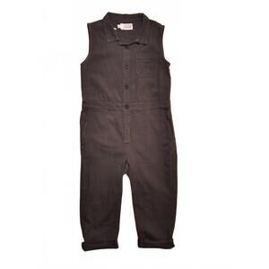 NEW SUNCHILD girl's tombstone jumpsuit in carbon black